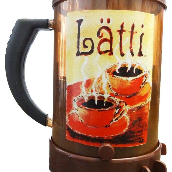 Latti Air-Tight Metering Coffee Dispenser 16oz Canister Keeps Grounds Fresh - Picture 2 of 10